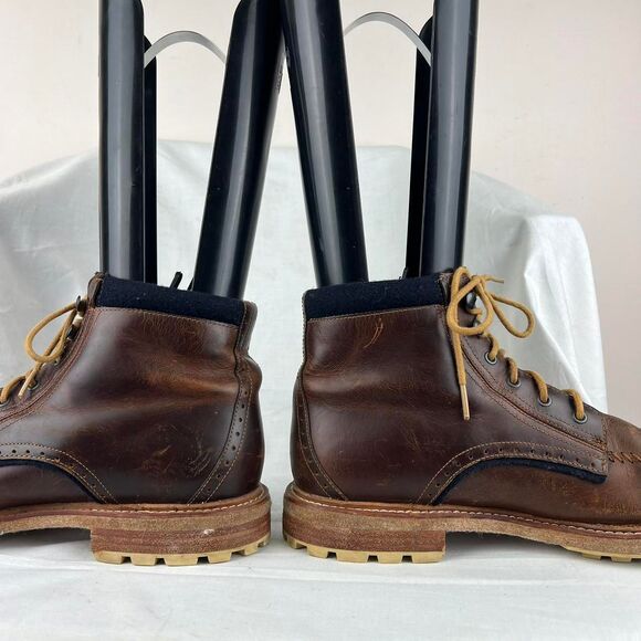 Woolrich Woodwright Brown Leather Toe Lug Sole Boots Size 12 main image 6